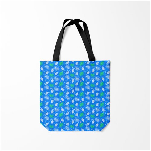 фото Сумка-шоппер / 40х40 см / праздники / новый год шишки елочки burnettie