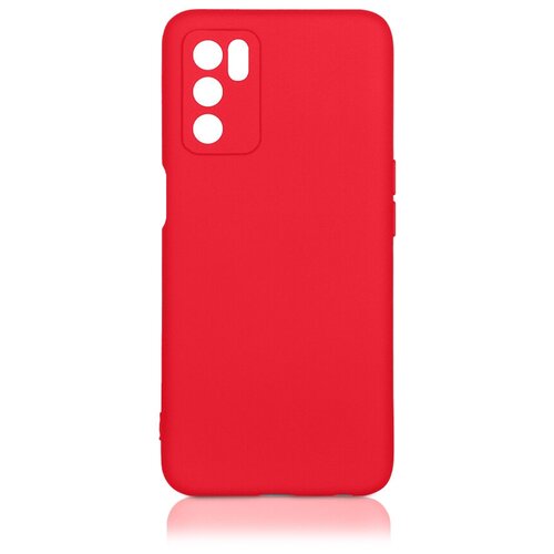 DF / Силиконовый чехол с микрофиброй для Oppo A16 DF oOriginal-14 (red) / красный
