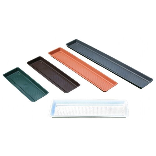 Поддон для ящика FLORA-TEC, 60х17х4,5 см, пластик, цвет: коричневый 1 шт.