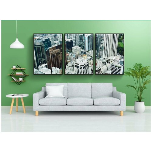 фото Набор модулных постеров для интерьера "здания, архитектуры, линия горизонта" 60x90 см. в тубусе, без рамки lotsprints