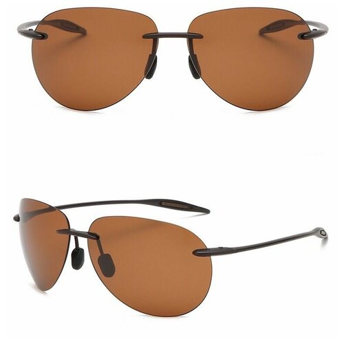 Солнцезащитные очки , черный, коричневый viahda новые сверхлегкие поляризационные солнцезащитные очки tr90 многоцветный