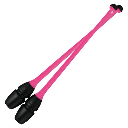 Булавы для художественной гимнастики Chacott 41 см FIG с отверствием (143 черно-розовые)