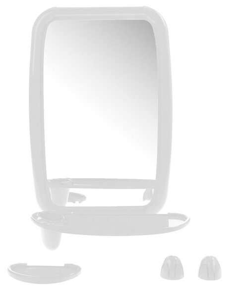 Набор для ванной комнаты Optima, цвет белый - фотография № 1