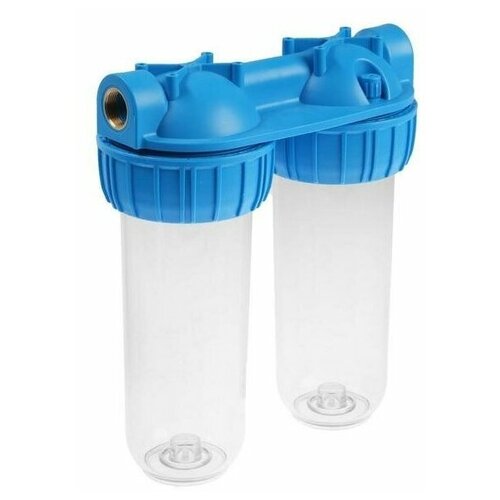 Колба фильтра для воды двойная прозрачная 3/4 ASPiPE (YL-Q10-AA 3/4
