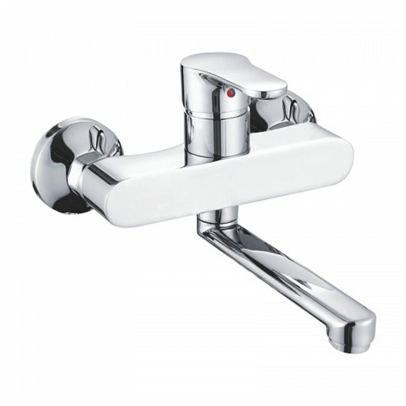 фото Настенный смеситель для кухни с изливом 25 см Shevanik S5693