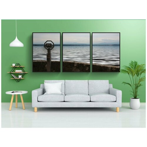 фото Набор модулных постеров для интерьера "стена, мировоззрение, бинокль" 60x90 см. в тубусе, без рамки lotsprints