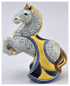 Фото Статуэтка керамическая Лошадь (серая) Размер: 13*10*8 см De Rosa