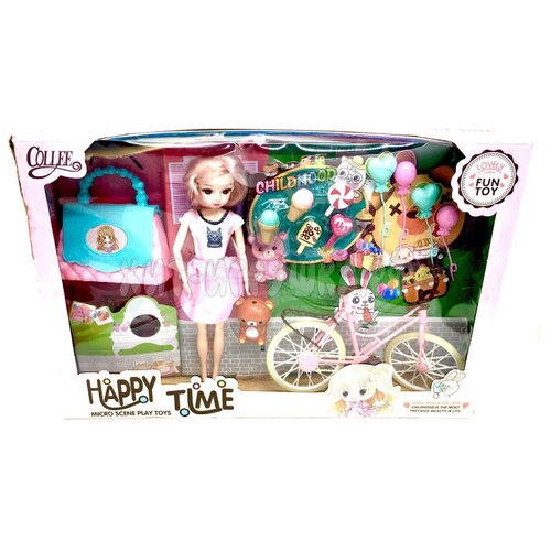 Шарнирная Кукла с аксессуарами Happy Time 35 см