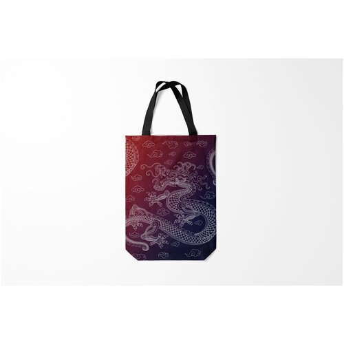 фото Сумка-шоппер / 31х42 см / популярные иллюстрации / драконы традиционный китайский дракон burnettie