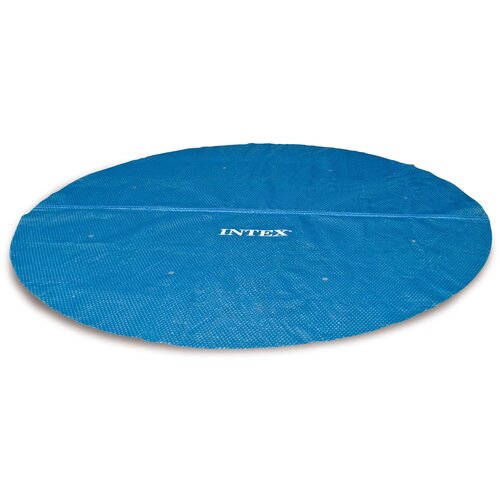 покрывало плавающее круг azuro для бассейна 550 см синее Тент для круглого бассейна 244 см - покрывало пленка Intex Solar Cover 28010