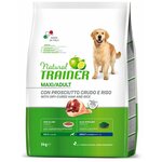 Сухой корм для собак крупных пород Trainer Natural Maxi Adult с сыровяленой ветчиной и рисом 3 кг - изображение