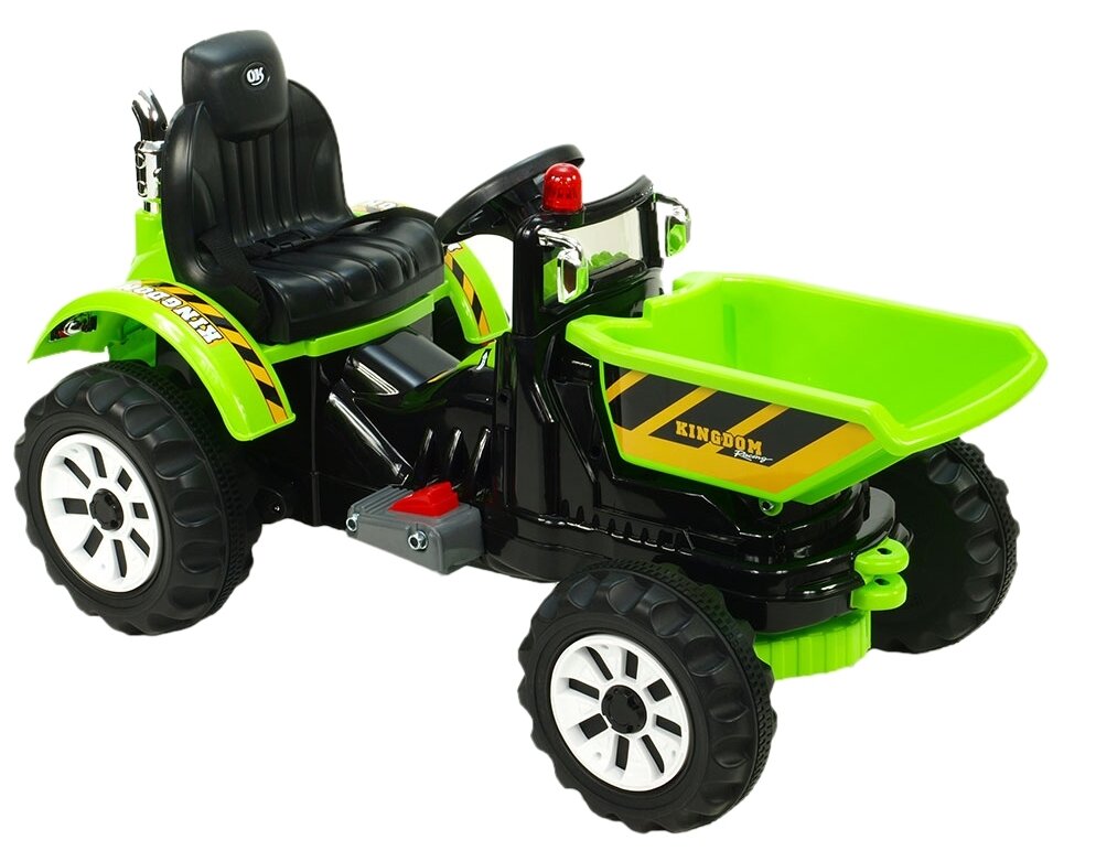 Детский электромобиль трактор Jiajia - зелёный