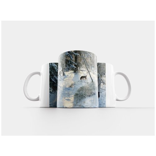 фото Кружка "зима, зимний лес, снег" 320 мл lotsprints