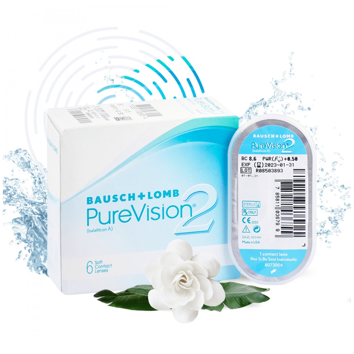 Линзы контактные Bausch&Lomb (Бауш энд Ломб) PureVision 2 мягкие для коррекции зрения (-5.50/8.6) 6 шт. Bausch & Lomb - фото №20