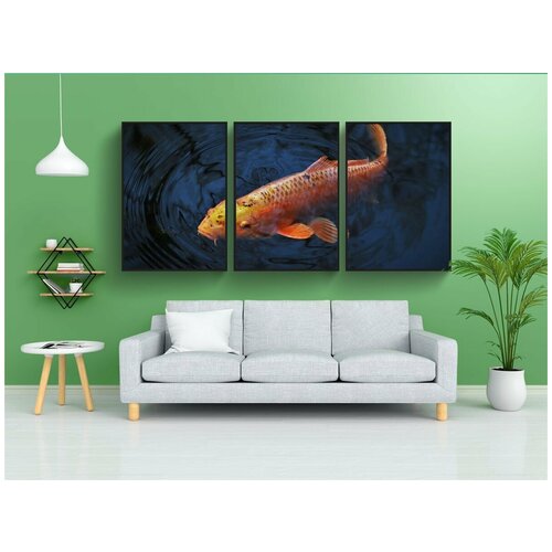 фото Набор модулных постеров для интерьера "животное, рыбы, koi" 60x90 см. в тубусе, без рамки lotsprints