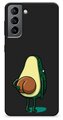 Матовый силиконовый чехол "Попа авокадо" на Samsung Galaxy S21 / Самсунг Галакси S21