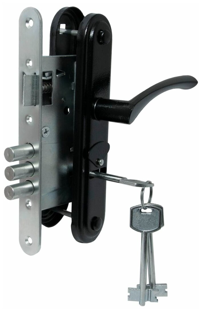 фото Замок врезной сувальдный Зенит ЗВ9-4-2 (черный)