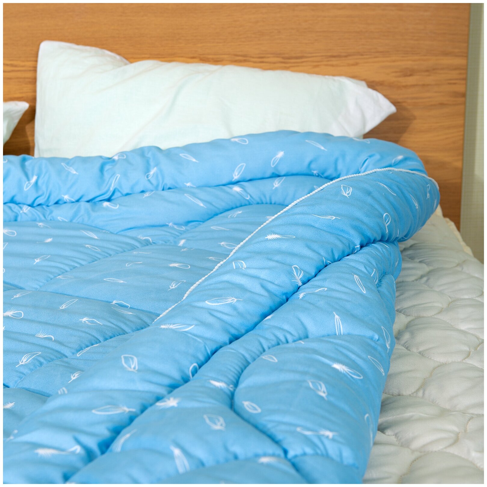 Одеяло VERAMENTE 2-спальный 175x205 см, Всесезонное, Зимнее, с наполнителем Полиэфирное волокно - фотография № 4
