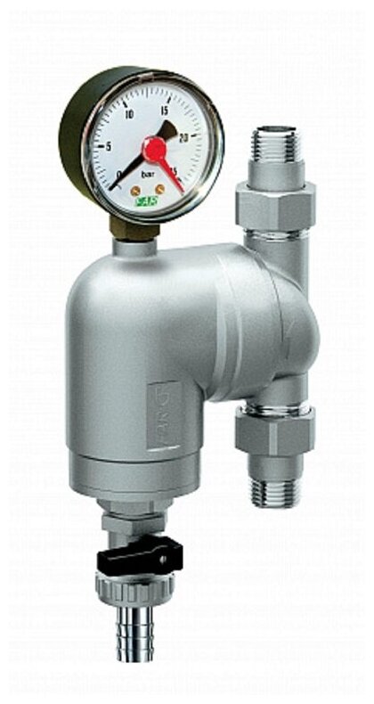 Фильтр FAR промывной 100мкм, с манометром, Max: 95 °C, 25 бар. Поворотное соединение 1/2" НР FA 39A4 12100