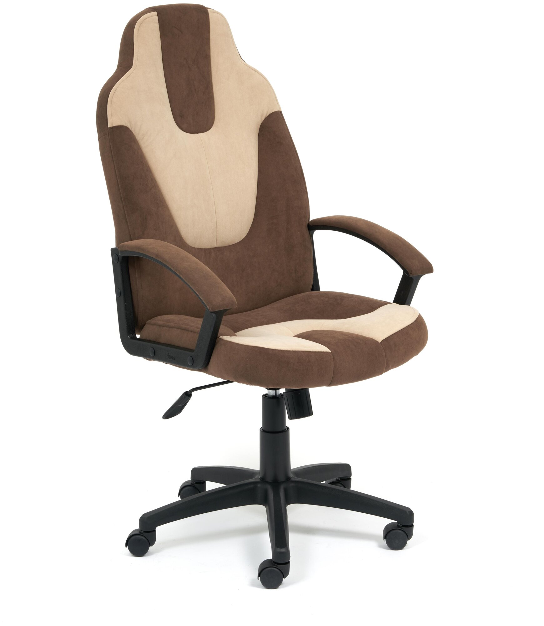 Кресло компьютерное Tetchair NEO (3) флок коричневый бежевый