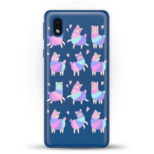 фото Силиконовый чехол цветные ламы на samsung galaxy a01 core andy & paul