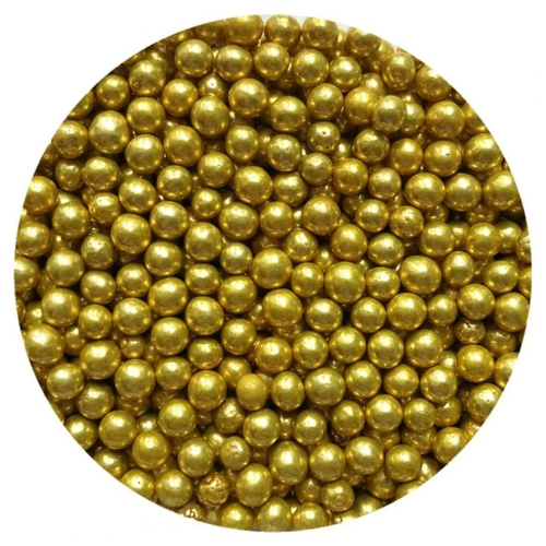 Декор Шарики золотые 3 мм. I.D.A.V., 100 гр.