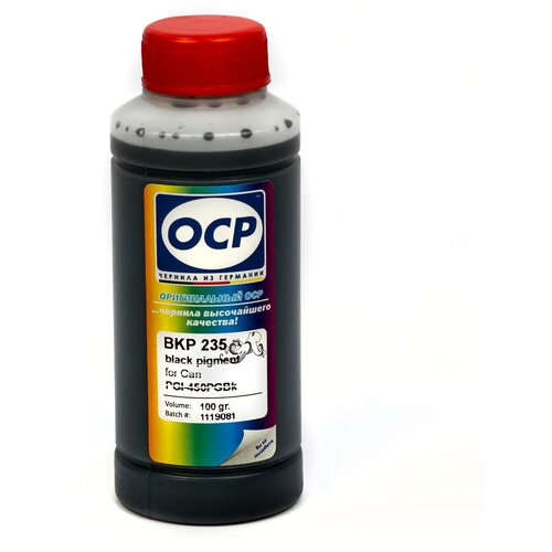 Чернила OCP BKP 235 черные пигментные для картриджей Canon PIXMA: PGI-450pgbk набор перезаправляемых картриджей с чернилами ocp для canon pixma ip7240 mg5440 mx924 mg5540 mg5640 mg6440 mg6640 ix6840