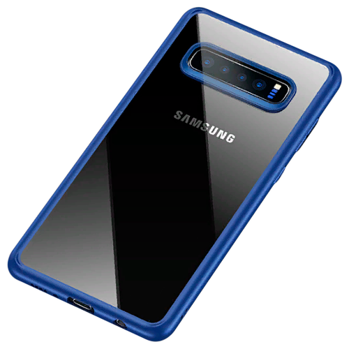 чехол mypads для samsung galaxy s10 противоударный усиленный ударопрочный золотой Чехол-бампер MyPads для Samsung Galaxy S10 SM-G973F противоударный усиленный ударопрочный синий
