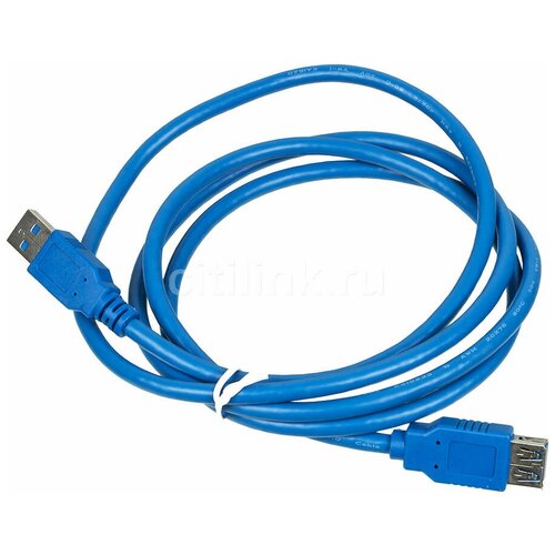 Кабель USB3.0 USB A(m) - USB A(f), 1.5м, синий