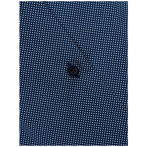 фото Рубашка мужская длинный рукав greg 213/231/1851/z/1, полуприталенный силуэт / regular fit, цвет синий, рост 164-172, размер ворота 40