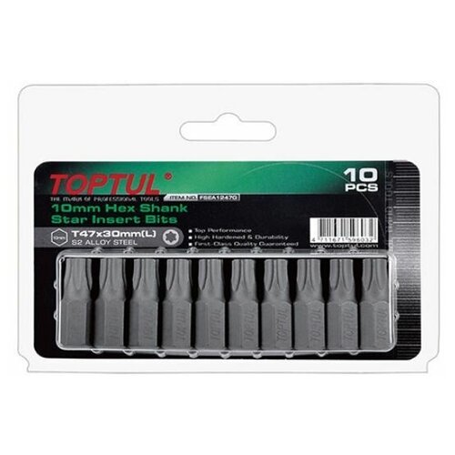 Насадка TORX T50 30мм 10шт блистер TOPTUL (FSEA1250G)