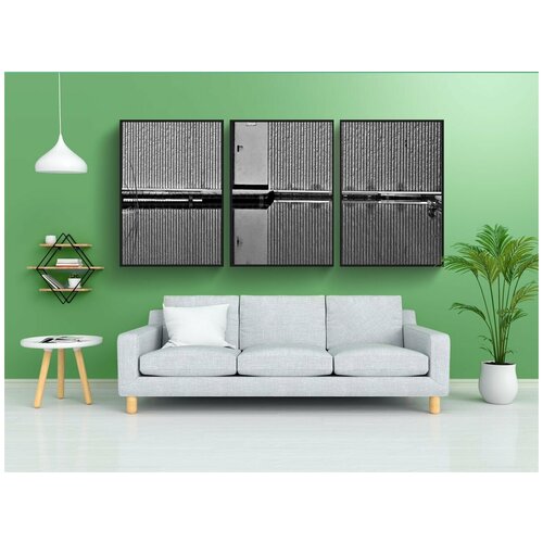 фото Набор модулных постеров для интерьера "дверь, минимализм, архитектура" 60x90 см. в тубусе, без рамки lotsprints