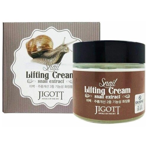 фото Jigott snail lifting cream лифтинг-крем для лица с муцином улитки 70мл