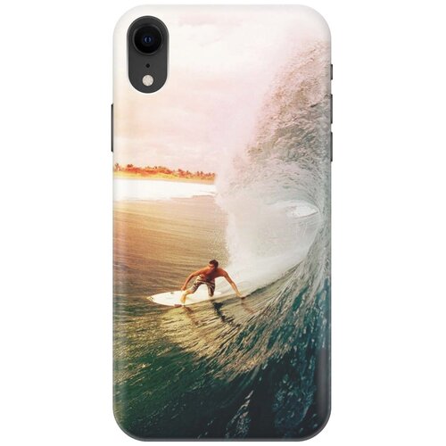 фото Gosso ультратонкий силиконовый чехол-накладка для apple iphone xr с принтом "серфер"