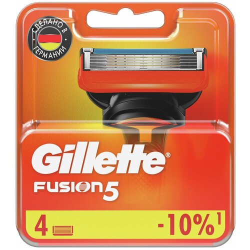 Сменные кассеты Gillette Fusion5, 4 шт. сменные кассеты gillette fusion 5 лезвий 4 шт