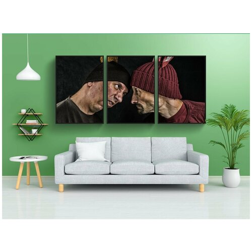 фото Набор модулных постеров для интерьера "бой, дуэль, люди" 60x90 см. в тубусе, без рамки lotsprints