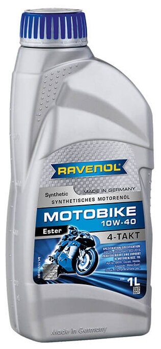 Моторное масло Ravenol Motobike 4-T Ester 10W-40 1 л 4014835731110