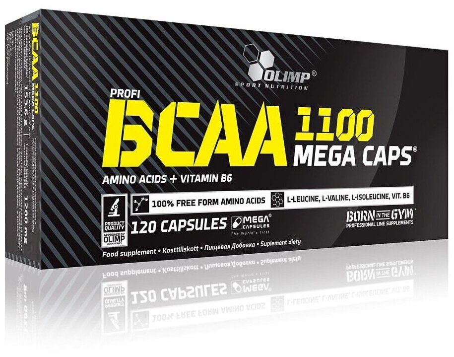 БЦАА 1100 мега капс / BCAA 1100 MEGA CAPS Olimp 120капс.