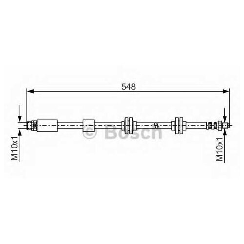 Шланг тормозной BMW E81/90 548мм передний BOSCH 1987476360