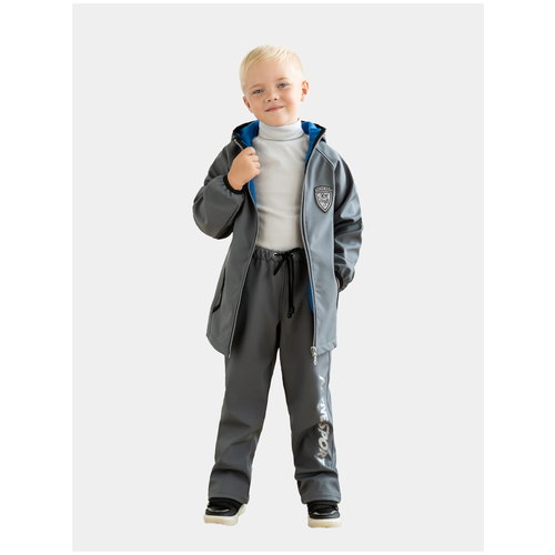 Комплект детский, Arctic kids 40-014, костюм куртка и брюки,софт шелл, демисезонный на рост 140 см, василек фото