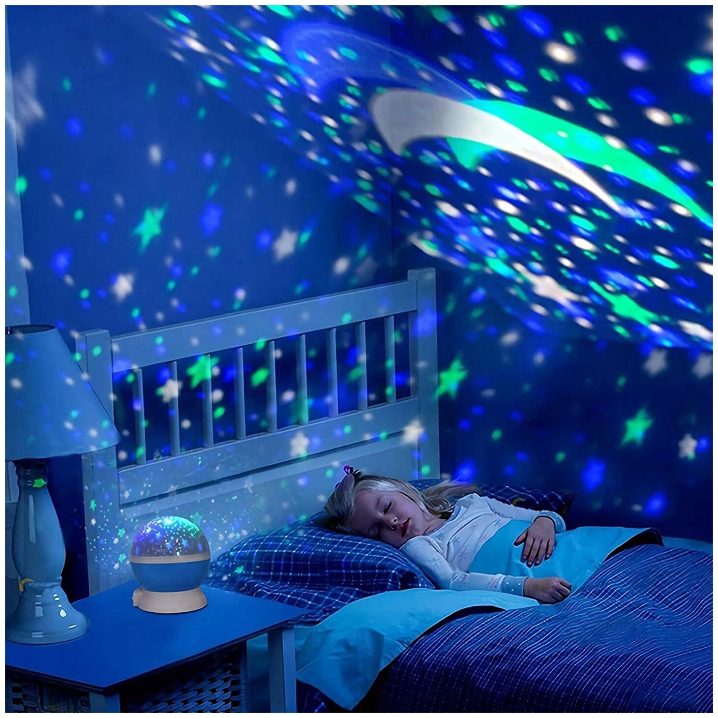 Ночник-проектор Star Master Звездное небо 012-1361, 2.6 Вт, цвет арматуры: синий, цвет плафона: бесцветный - фотография № 20