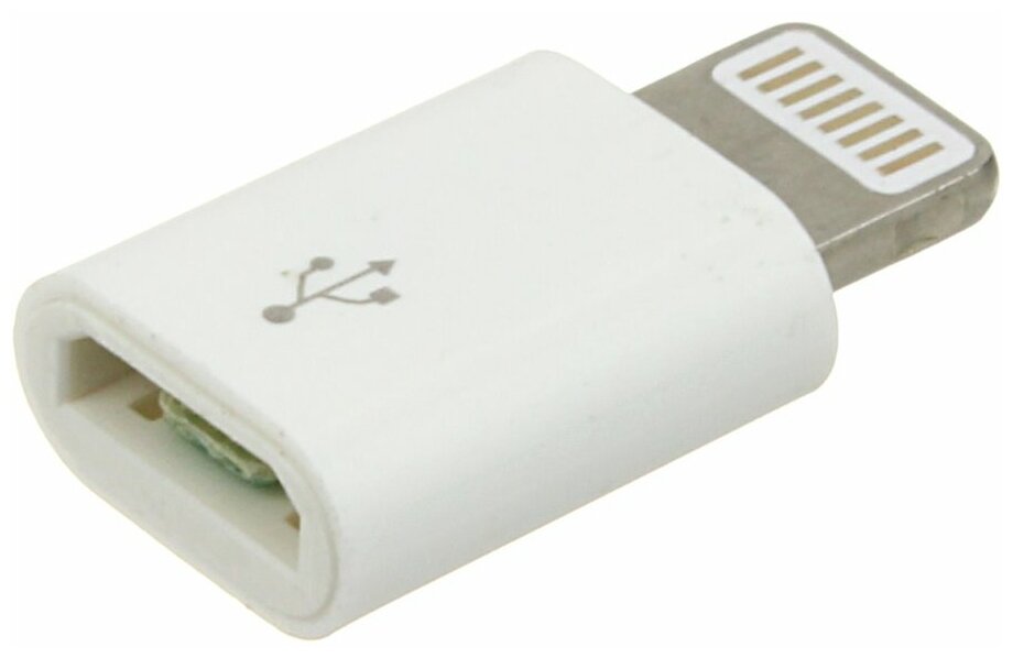 Переходник microUSB B(G)-Lightning 5 пластик