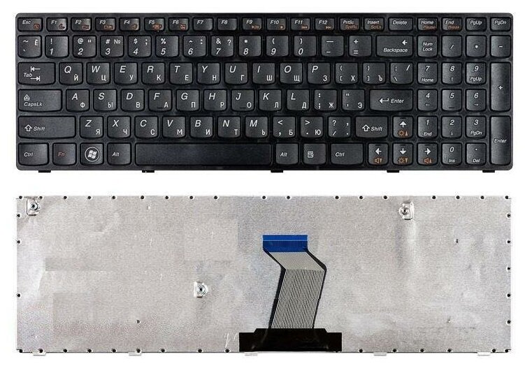 Клавиатура keyboard для ноутбука Lenovo IdeaPad B570 B570A B570E B570G B575 B575A B575G B580 B580A B580E B590 B590A черная