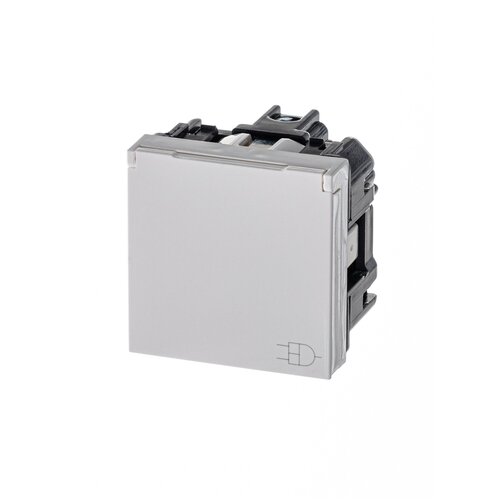 N2288.1 BL Розетка SCHUKO с заземлением, со шторками, с крышкой, 16А/250В (альпийский белый) Zenit ABB, 2CLA228810N1101