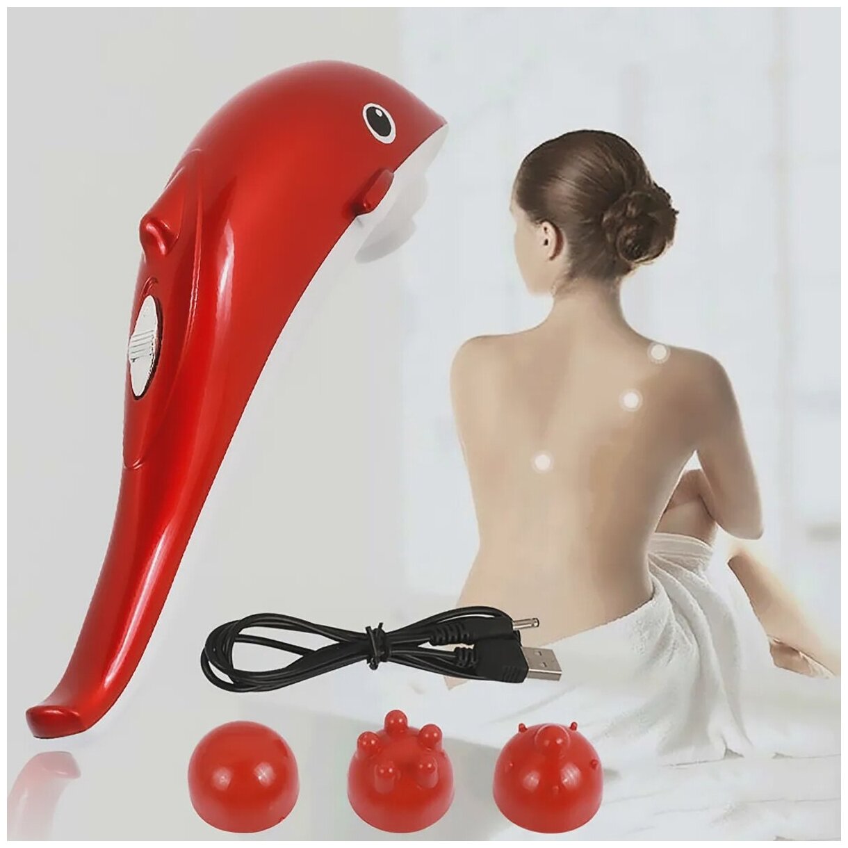 Дельфин массажер / Инфракрасный массажер / Электрический массажер / Dolphin Infrared Massager KL - 99 - фотография № 4