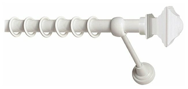 фото Карниз Верди белый 19мм 340см: однорядный