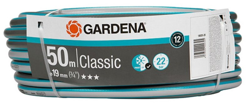 Шланг Gardena Classic 3/4" 25м поливочный армированный серый/зеленый (18026-29.000.00) - фото №16