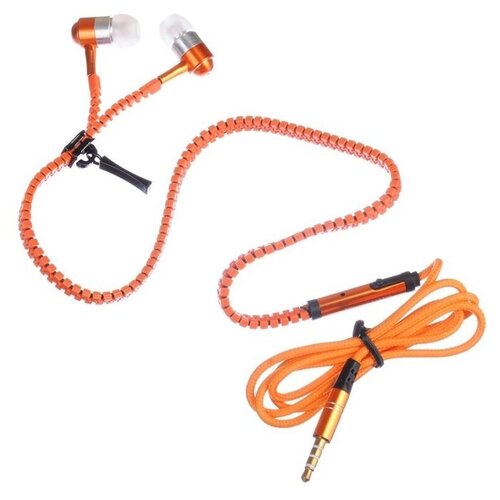 Наушники Forza 916-037 вставные на молнии с микрофоном пластик 120 см 53700₽