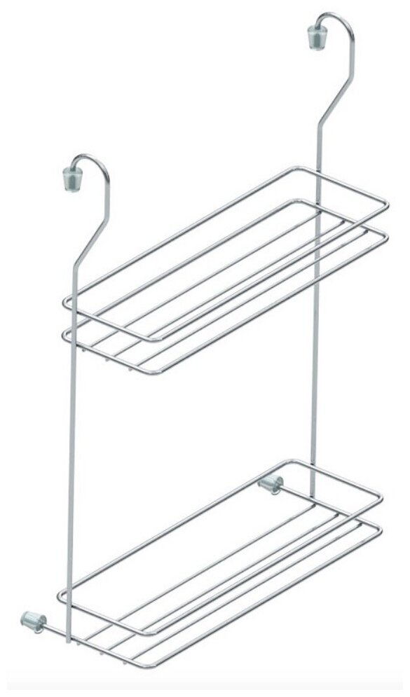 Полка подвесная для специй 2 уровня 210*82*305мм хром