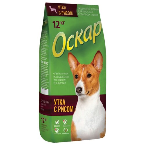 Оскар для взрослых собак всех пород с уткой и рисом (12 + 12 кг)